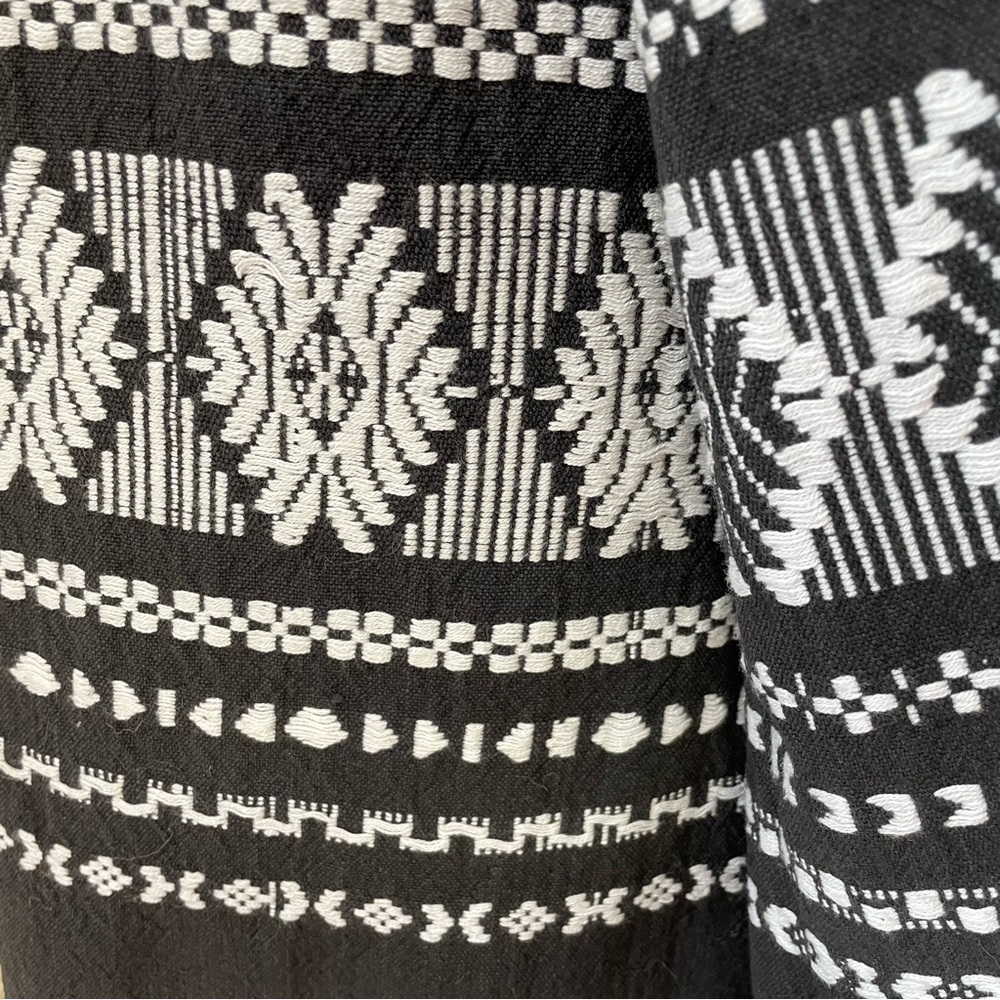 VINTAGE WOVEN COTTON EMBROIDERED MAXI MIDI WRAP SKIRT - Picture 11 of 11